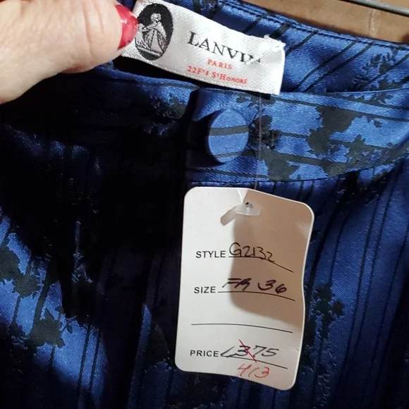 Sz 36(4) NWT $1375 Lanvin side strap pants